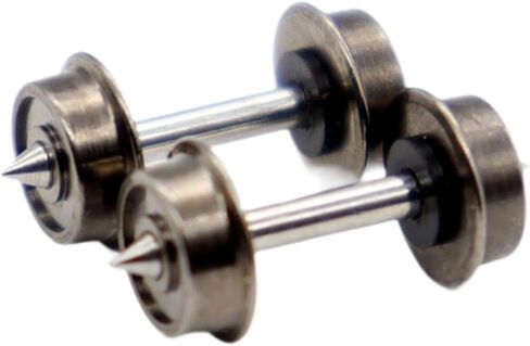 2 Pieces Metal DC Wheels,Metal Wheels,Spare Part,Replacement,N Scale Wheel Hobby Train Accessory for 1:160 DIY Accessory in Saudi Arabia