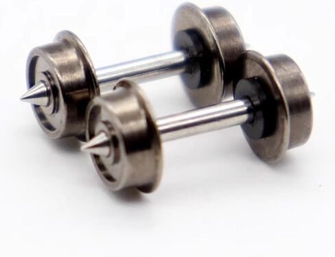 2 Pieces Metal DC Wheels,Metal Wheels,Spare Part,Replacement,N Scale Wheel Hobby Train Accessory for 1:160 DIY Accessory in Saudi Arabia