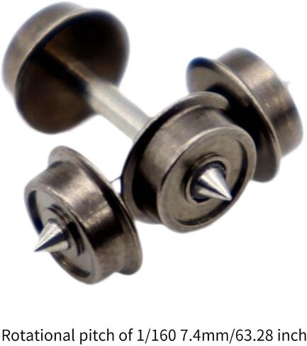 2 Pieces Metal DC Wheels,Metal Wheels,Spare Part,Replacement,N Scale Wheel Hobby Train Accessory for 1:160 DIY Accessory in Saudi Arabia