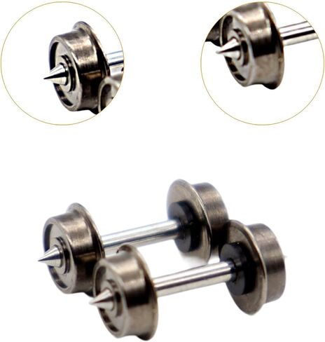 2 Pieces Metal DC Wheels,Metal Wheels,Spare Part,Replacement,N Scale Wheel Hobby Train Accessory for 1:160 DIY Accessory in Saudi Arabia
