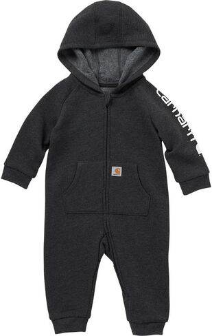 Carhartt Baby Boys' Long-Sleeve Hooded Zip-Up Footless Jumpsuit One-Piece Hoodie, Mossy Oak Country DNA Camo, 3M in Saudi Arabia