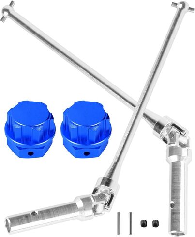 RC Drive Shaft Axles (Front Rear) w/Wheel Hex Nuts Upgrades Part for 1/5 KRATON 8S BLX Outcast 8S BLX,2PCS CVD Driveshaft Hop Ups,Silver & Navy Blue in Saudi Arabia