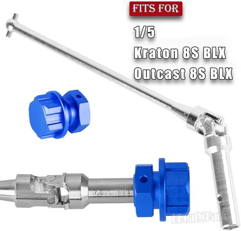RC Drive Shaft Axles (Front Rear) w/Wheel Hex Nuts Upgrades Part for 1/5 KRATON 8S BLX Outcast 8S BLX,2PCS CVD Driveshaft Hop Ups,Silver & Navy Blue in Saudi Arabia