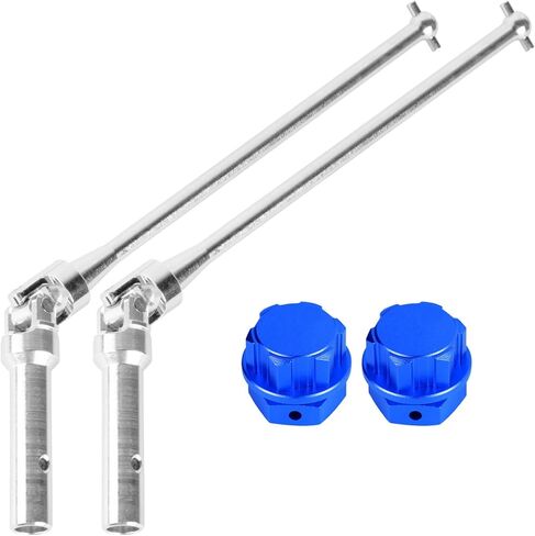 RC Drive Shaft Axles (Front Rear) w/Wheel Hex Nuts Upgrades Part for 1/5 KRATON 8S BLX Outcast 8S BLX,2PCS CVD Driveshaft Hop Ups,Silver & Navy Blue in Saudi Arabia