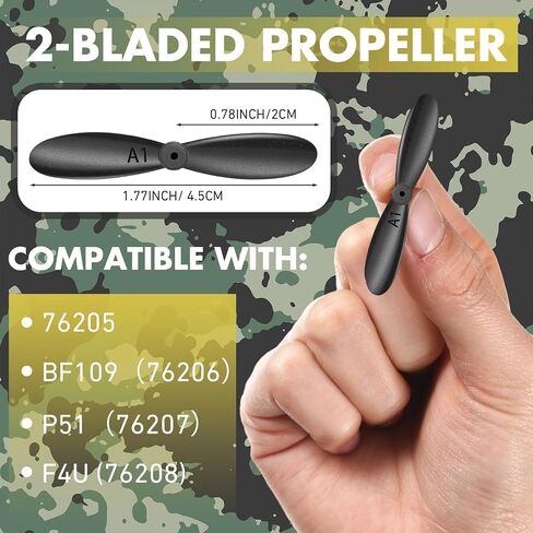 3 Sets Spare RC Plane Propellers 2 Blade Compatible with Spitfire(76205) P-51d Mustang F4u Bf109(76206) RC Plane 3 Channel Remote Control Airplane Fighter Toys in Saudi Arabia