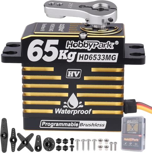 Hobbypark مقاوم للماء 897oz-in 65kg عزم الدوران عزم الصمامات محرك 8.4V HV Servo Gear RC servo قابلة للبرمجة 2BB ل 1/8 1/10 1/12 RC CRAWLER in Saudi Arabia
