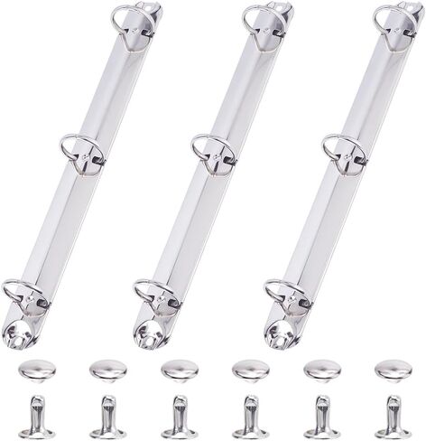 GORGECRAFT 3 Set 3 Ring Binder Mechanism Iron Binder Replacement Kit O Rings Loose Leaf Book Binder Metal Binding Spines Combs for DIY Making School Notebook Document Organization Planners in Saudi Arabia