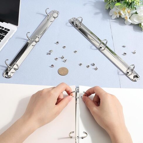 GORGECRAFT 3 Set 3 Ring Binder Mechanism Iron Binder Replacement Kit O Rings Loose Leaf Book Binder Metal Binding Spines Combs for DIY Making School Notebook Document Organization Planners in Saudi Arabia
