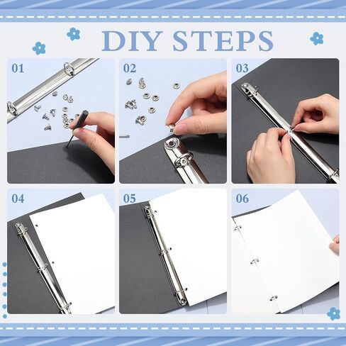 GORGECRAFT 3 Set 3 Ring Binder Mechanism Iron Binder Replacement Kit O Rings Loose Leaf Book Binder Metal Binding Spines Combs for DIY Making School Notebook Document Organization Planners in Saudi Arabia