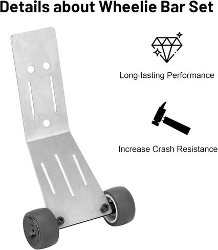 Daitoku RC Wheelie Bar Aluminium Tail Wheel Ups Pressions for Traxxas Mini-Maxx 4WD RTR 1/16 RC CAR (#107154-1)-Black in Kuwait
