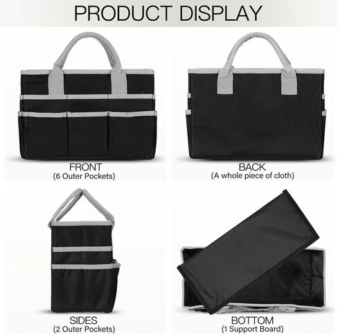 Operitacx Craft Tote Bag for Supplies with Handle, Waterproof Oxford Fabric Craft Bag with 8 Pockets for Artists, Travelers, Books, Stationery, Cosmetics, Sewing Supplies in Saudi Arabia