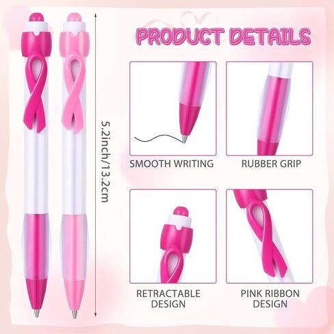 Epakh 24 PCS Halloween Breast Cancer Awarensions Notebooks with Pens Breast Cancer Corepads Pink Ribbon Point Retractable Pens for Women Furns Forme Events Unsiversations Fundraisers Charity in Saudi Arabia