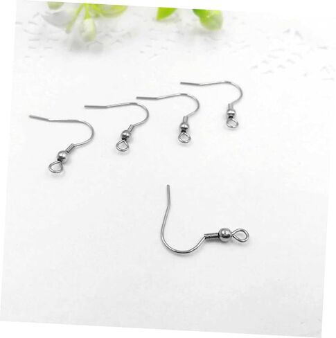 100Pcs Titanium Steel Fish Hook Design Earring, Silver Titanium Earring Hooks Accessories Easy to Wear and Sturdy for Daily and Party Occasions in Saudi Arabia