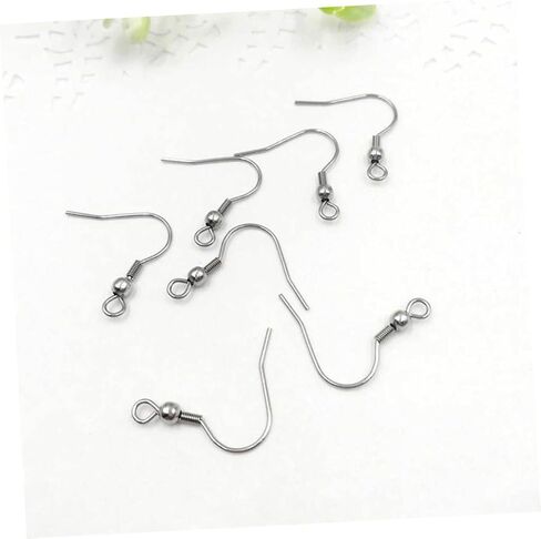 100Pcs Titanium Steel Fish Hook Design Earring, Silver Titanium Earring Hooks Accessories Easy to Wear and Sturdy for Daily and Party Occasions in Saudi Arabia