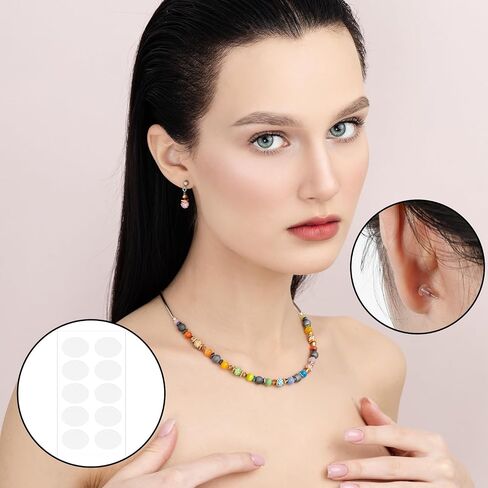 800 PCS بقع دعم الفص الأذن للأقراط ، حماة القرط غير المرئية ملصقات حركية واضحة للأقراط الثقيلة منتجات رعاية الأذن المقاومة للماء للملعقة الممزقة أو الممتدة in Saudi Arabia