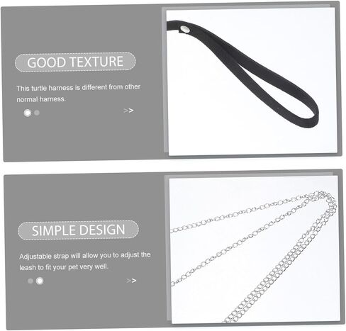 سلحفاة تصميم جناح تسخير حزام الصدر حزام أسود قابل للتعديل لإكسسوارات الزواحف السلاحف المقود in Kuwait