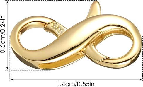 925 Sterling Silver Clasp Clasp Stainsal Steel Claw Claws Clasps Clasps Silver Bracelet Clasps and Clofurs Extensions for Women المجوهرات صنع موصل قلادة Carabiner لإصلاح المجوهرات DIY in Saudi Arabia