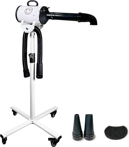 Flying Pig High Velocity Dog Pet Stand Grooming Dryer w/Variable Air Speed & Heat (Mint w/Grey Logo) in Kuwait