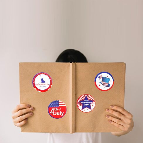 500 حزمة 1.5 بوصة 4th من يوليو لفة - ملصقات زخرفية وطنية لحفلة يوم الاستقلال ، والهدايا ، والحرف (ج) in Kuwait