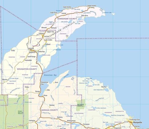 خريطة الجدار المغناطيسية ميشيغان (50 "× 50") in Kuwait