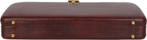 Full Grain Leather Briefcase Attache Case For Unisex Size L17xW3xH12 Inches Briefcase Bag (Brown) in Kuwait