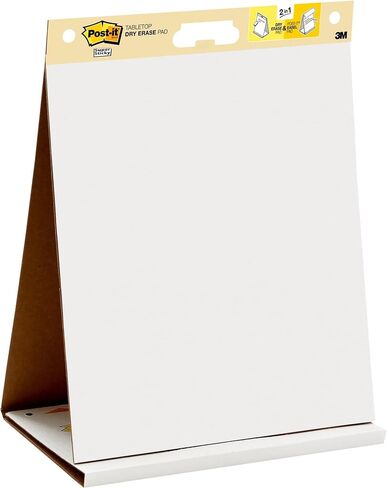 Post-it Super Sticky Portable Tabletop Easel Pad w/ Dry Erase Panel, Great for Virtual Teachers and Students, 20x23 Inches, 20 Sheets/Pad, 1 Pad, Built-in Stand (563DE) in Saudi Arabia