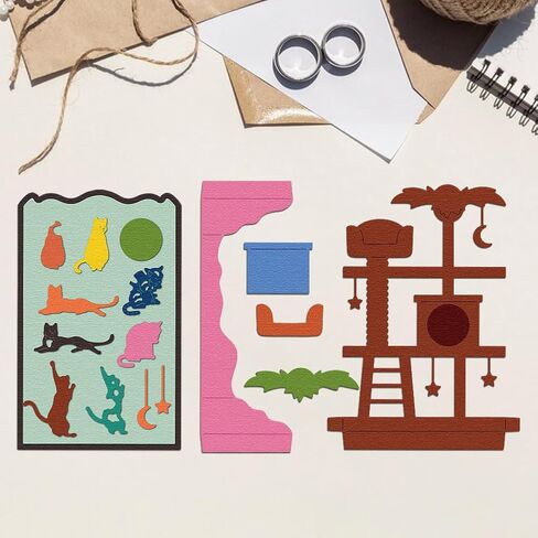 Highland Cattle Cutting Dies Flower Cute Cow Card Making Die Stencil Metal Die Cuts Card Scrapbooking Embossing Template Dies for Greeting Cards Craft Paper Album Invitation Festive Decor in Saudi Arabia