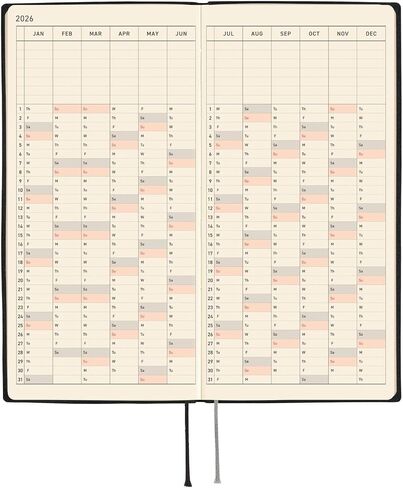 Hobonichi Techo 2026 Weeks - White Line: Ivory (English ، Tall & Slim ، start) in Saudi Arabia