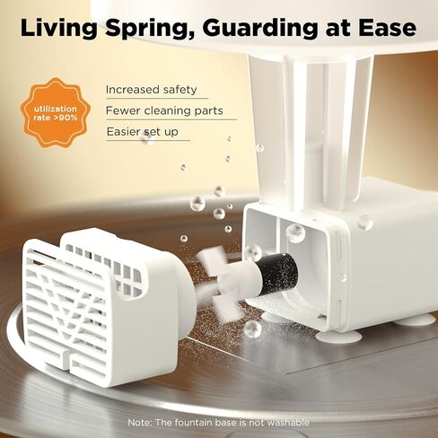 Cat Water Fountain Stainless Steel, 102oz/3L Automatic Pet Water Fountain for Cats & Small Dogs,Ultra-Quiet Pump with White led Light, Water Level Window in Saudi Arabia