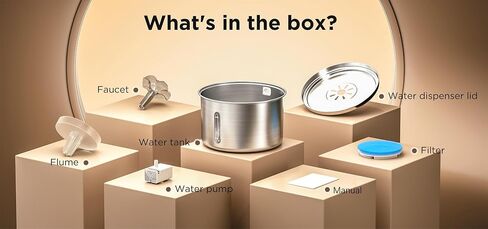 Cat Water Fountain Stainless Steel, 102oz/3L Automatic Pet Water Fountain for Cats & Small Dogs,Ultra-Quiet Pump with White led Light, Water Level Window in Saudi Arabia