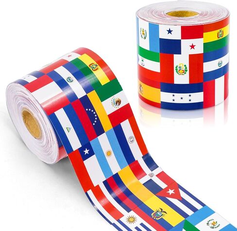 65.6 Ft Hispanic Heritage Month Bulletin Board Border Latino American Spanish Flag Die Cut Border Trim Roll for Home Classroom Party Wall Decoration in Saudi Arabia