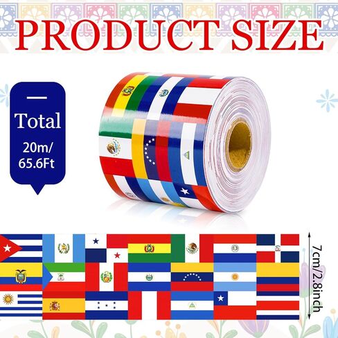 65.6 Ft Hispanic Heritage Month Bulletin Board Border Latino American Spanish Flag Die Cut Border Trim Roll for Home Classroom Party Wall Decoration in Saudi Arabia