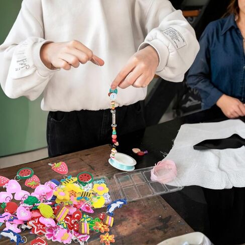 100 Pcs Silicone Charms for Bracelets, Rubber Band Bracelet Charms, DIY Handmade Materials (Multicolor, Mixed Styles) in Saudi Arabia