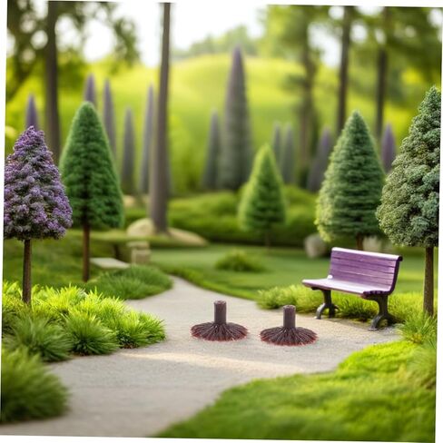 50pcs شجرة مصغرة تقف لنموذج السكك الحديدية DIY مشهد مصطنعة مصطنعة أصحاب المناظر الطبيعية لوازم ديوراما لنماذج القطار وديكور الكيك in Kuwait