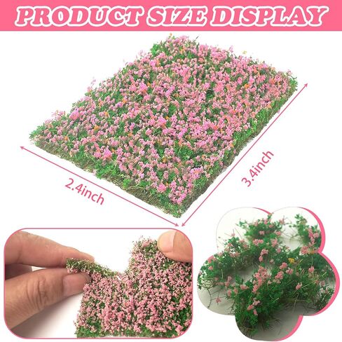 Warmtree Hand Torn Model Grass Tufts Flower Cluster for Miniature Scenery Applicable for N & HO Scale for Train Layouts, Diorama Supplies, and Architectural Models (White) in Saudi Arabia