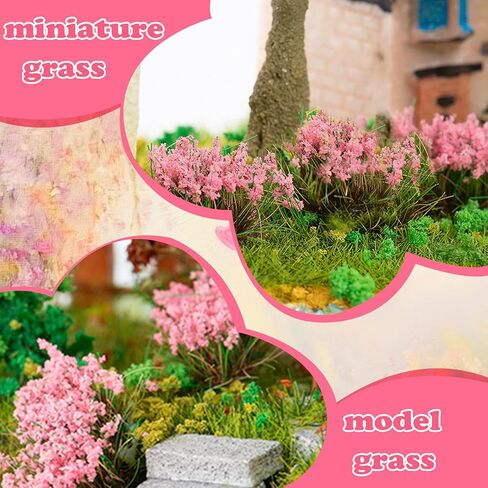 Warmtree Hand Torn Model Grass Tufts Flower Cluster for Miniature Scenery Applicable for N & HO Scale for Train Layouts, Diorama Supplies, and Architectural Models (White) in Saudi Arabia