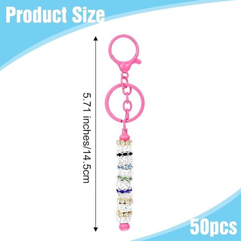 30 pcs bar jeychain joyable ، سلسلة مفاتيح حبة ملونة Metal Diy Multicolor Bars Bars keychains accesssories diy supplies for crafts make of the make in Kuwait