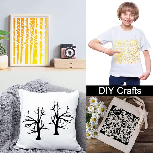 12 Pcs Mixed Media Stencils Sea Bubbles Spirals Template Cell Theory Cubist Stencil Aspen Trees Branches Painting Stencils for Canvas Arts Journaling Scrapbooking Card Making in Saudi Arabia