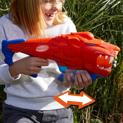 Nerf Wild Lionfury, Easy Play Dart Blaster, 16 Nerf Elite Darts, Lion Toys for 6 Year Old Boys & Girls & Up, Outdoor Toys in Saudi Arabia