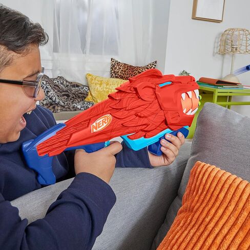Nerf Wild Lionfury, Easy Play Dart Blaster, 16 Nerf Elite Darts, Lion Toys for 6 Year Old Boys & Girls & Up, Outdoor Toys in Saudi Arabia