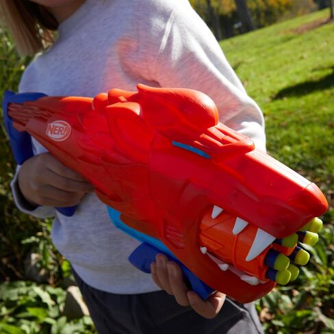 Nerf Wild Lionfury, Easy Play Dart Blaster, 16 Nerf Elite Darts, Lion Toys for 6 Year Old Boys & Girls & Up, Outdoor Toys in Saudi Arabia