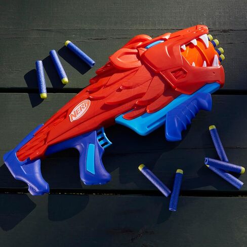 Nerf Wild Lionfury, Easy Play Dart Blaster, 16 Nerf Elite Darts, Lion Toys for 6 Year Old Boys & Girls & Up, Outdoor Toys in Saudi Arabia