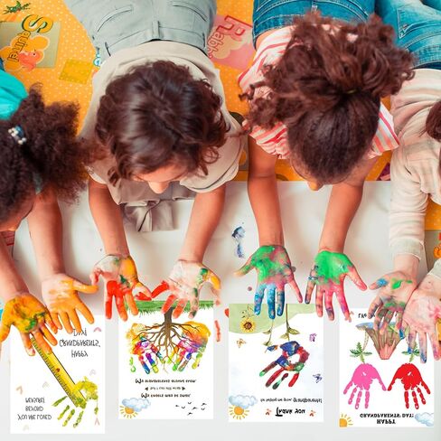 Motiskyy 36 مجموعات الأجداد اليدوين الحرفيون مجموعات تحية بطاقات المعايدة DIY Handprint Card Handprint Grandparents Day Day For Family Classroom School Sciet in Saudi Arabia