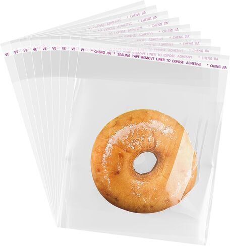 JOYIT 5x10 Inches Self Sealing Clear Cellophane Bags - 200 Pcs Clear Gift Bags with Seal, Ideal Clear Resealable Cookie Bags, Goodie Bags, and Clear Favor Bags for Treats, Perfect for Parties in Saudi Arabia