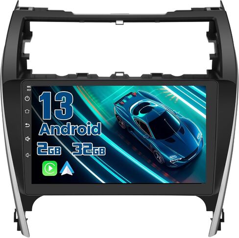 Android 13 [2GB+64GB] Car Radio Compatible for Toyota Camry 2012 2013 2014, 10 Inch Touch Screen with GPS/FM/WiFi/USB/Reverse Camera, Support SWC Wireless CarPlay Android Auto in Saudi Arabia