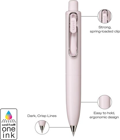 uni one P Retractable Gel Pens, Micro Point (0.5mm), Grape, Peach, and Soda Barrels, Black Ink, 3 Pack in Saudi Arabia