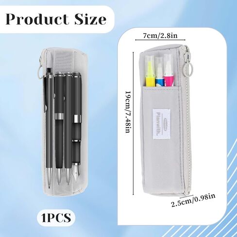 Notebook Pencil Pouch, Elastic Pen Holder for Notebook Zipper Small Pencil Holder Pouch with Adjustable Elastic Band Slim Pencils Bag Journal Pen Holders for Office Home Stationary Supplies in Saudi Arabia