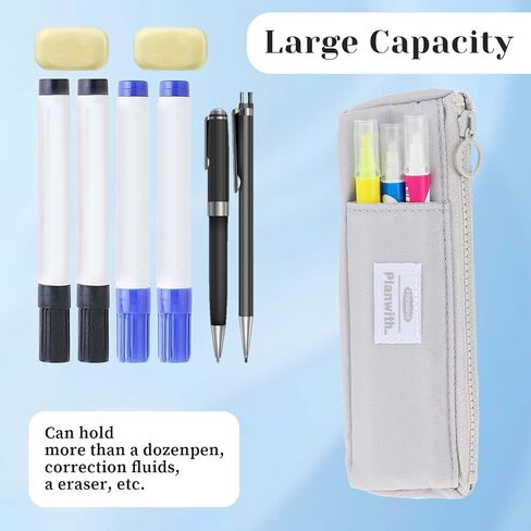Notebook Pencil Pouch, Elastic Pen Holder for Notebook Zipper Small Pencil Holder Pouch with Adjustable Elastic Band Slim Pencils Bag Journal Pen Holders for Office Home Stationary Supplies in Saudi Arabia
