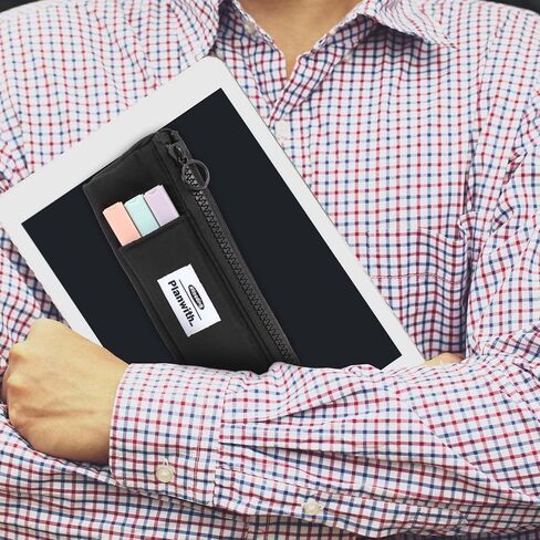 حفرة قلم رصاص دفتر كتب ، حامل قلم مرن لزواحف محمول سحاب حقيبة حامل قلم رصاص صغير مع شريط أقلام مرونة قابلة للتعديل. in Kuwait