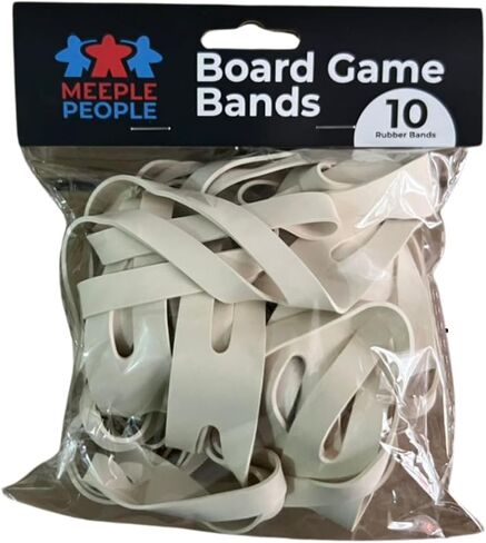 Board Game Bands - X-Shaped Rubber Bands, White, Pack of 10, Board Game Box Organizer in Saudi Arabia
